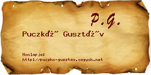 Puczkó Gusztáv névjegykártya